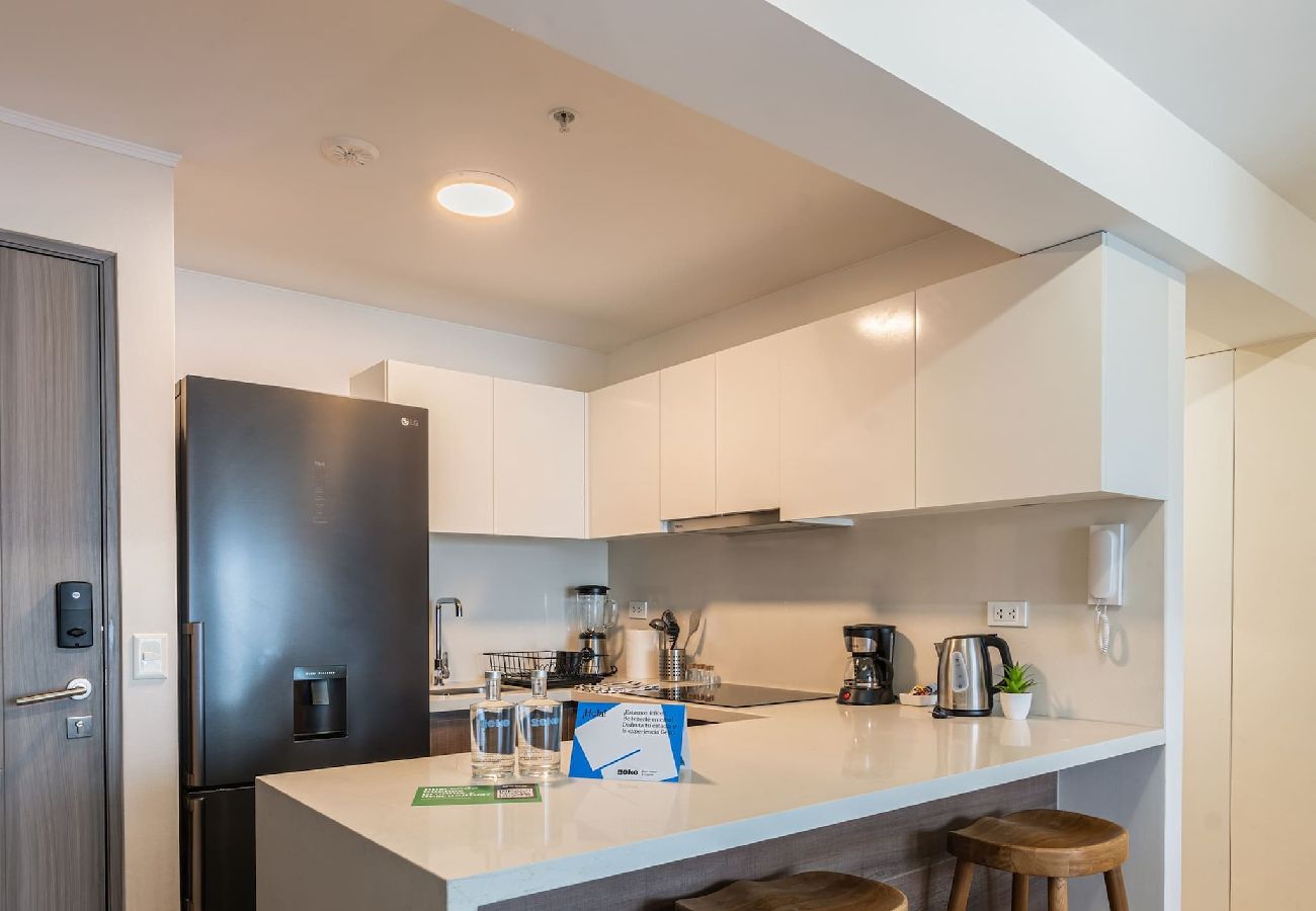 Cocina del apartamento Bluespirit Geko en San Isidro