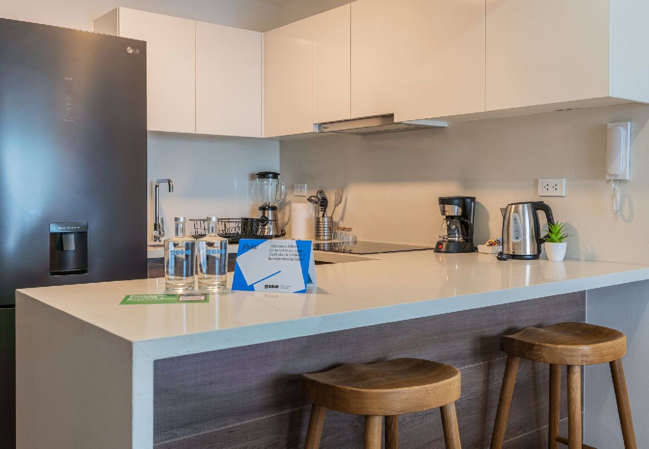 Cocina del apartamento Bluespirit Geko en San Isidro