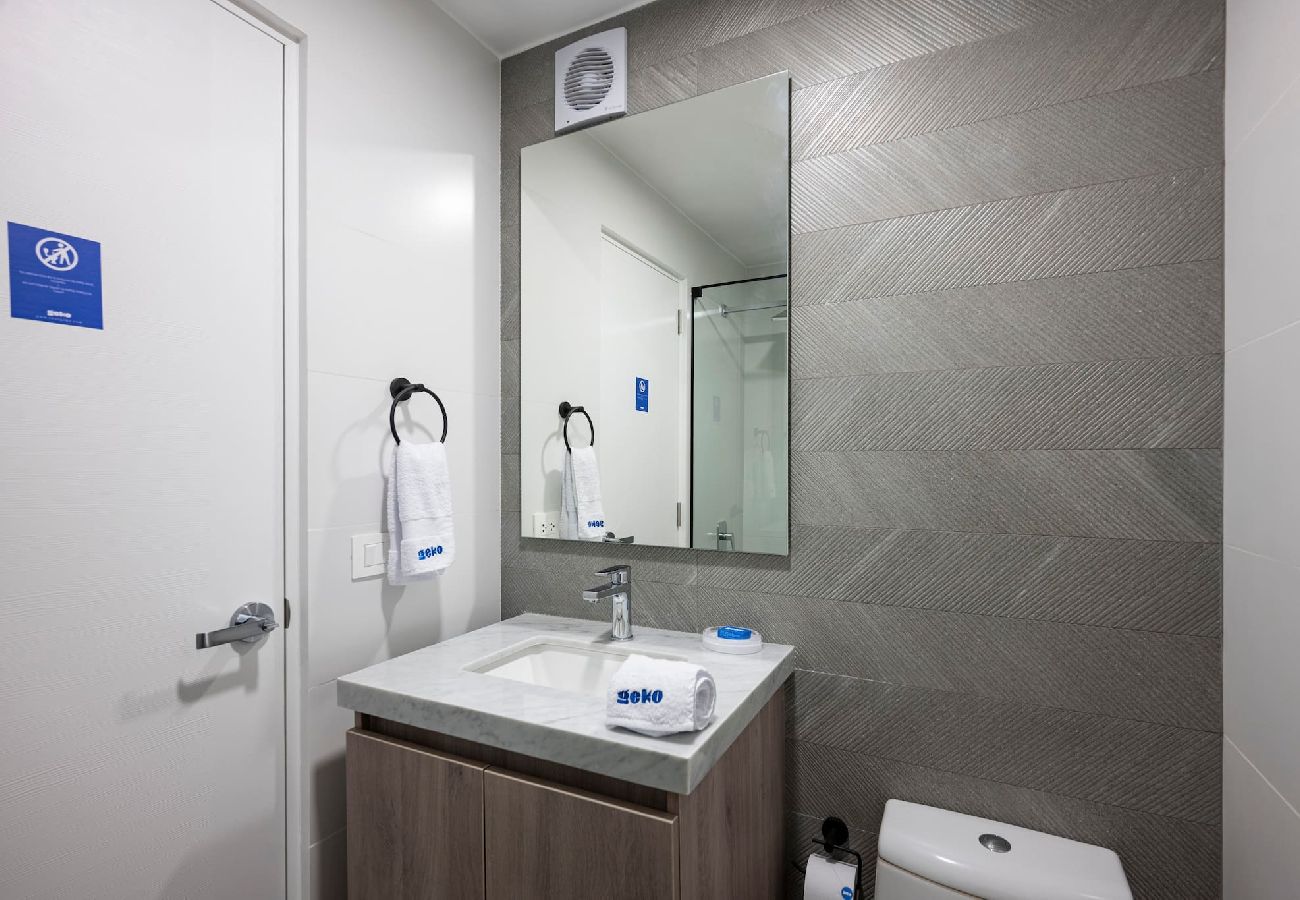 Baño del apartamento Zaar Geko en San Isidro