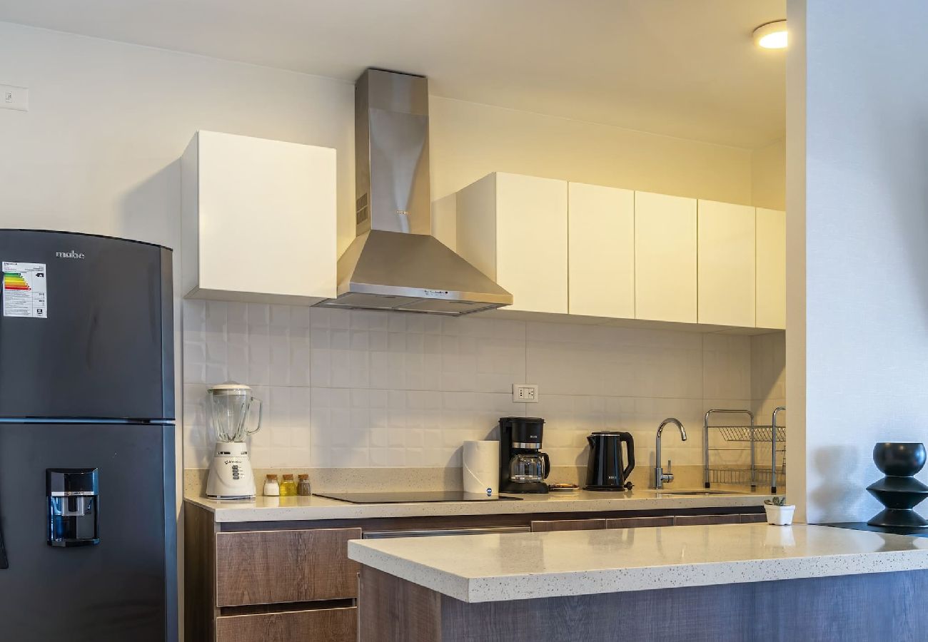 Cocina del apartamento Mellow Geko en Miraflores