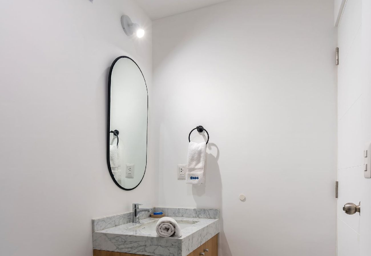 Baño del apartamento Vanilla Sky Geko en San Isidro