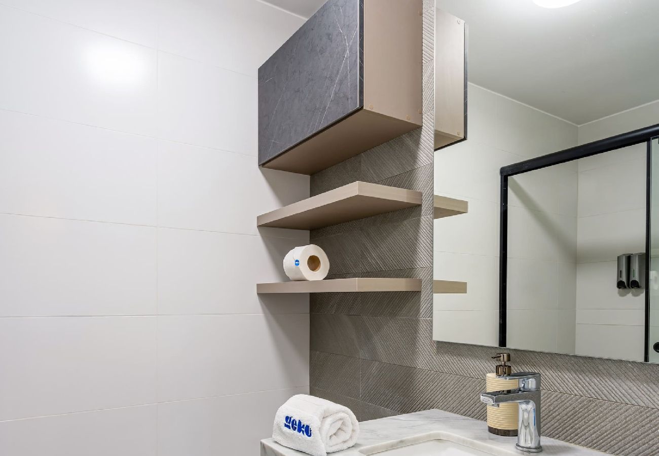 Baño del apartamento astra Geko en San Isidro