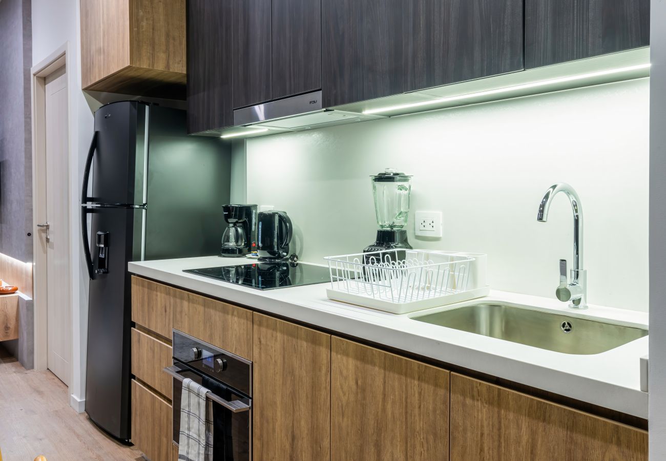 Cocina del apartamento Solaris Geko en Miraflores