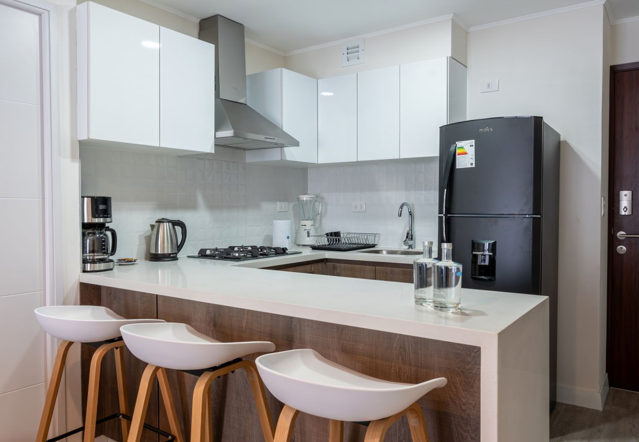 Cocina del apartamento Greenfield Geko en Miraflores